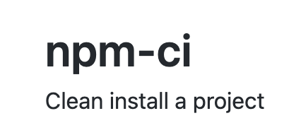 npm ci란? thumbnail